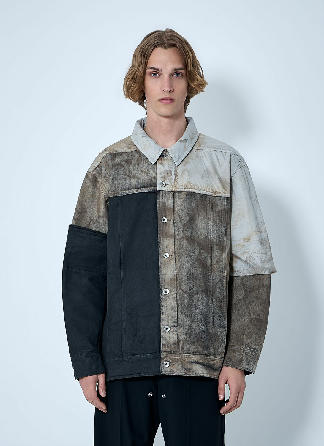 Rick Owens DRKSHDW Denim Patchwork Jacket
