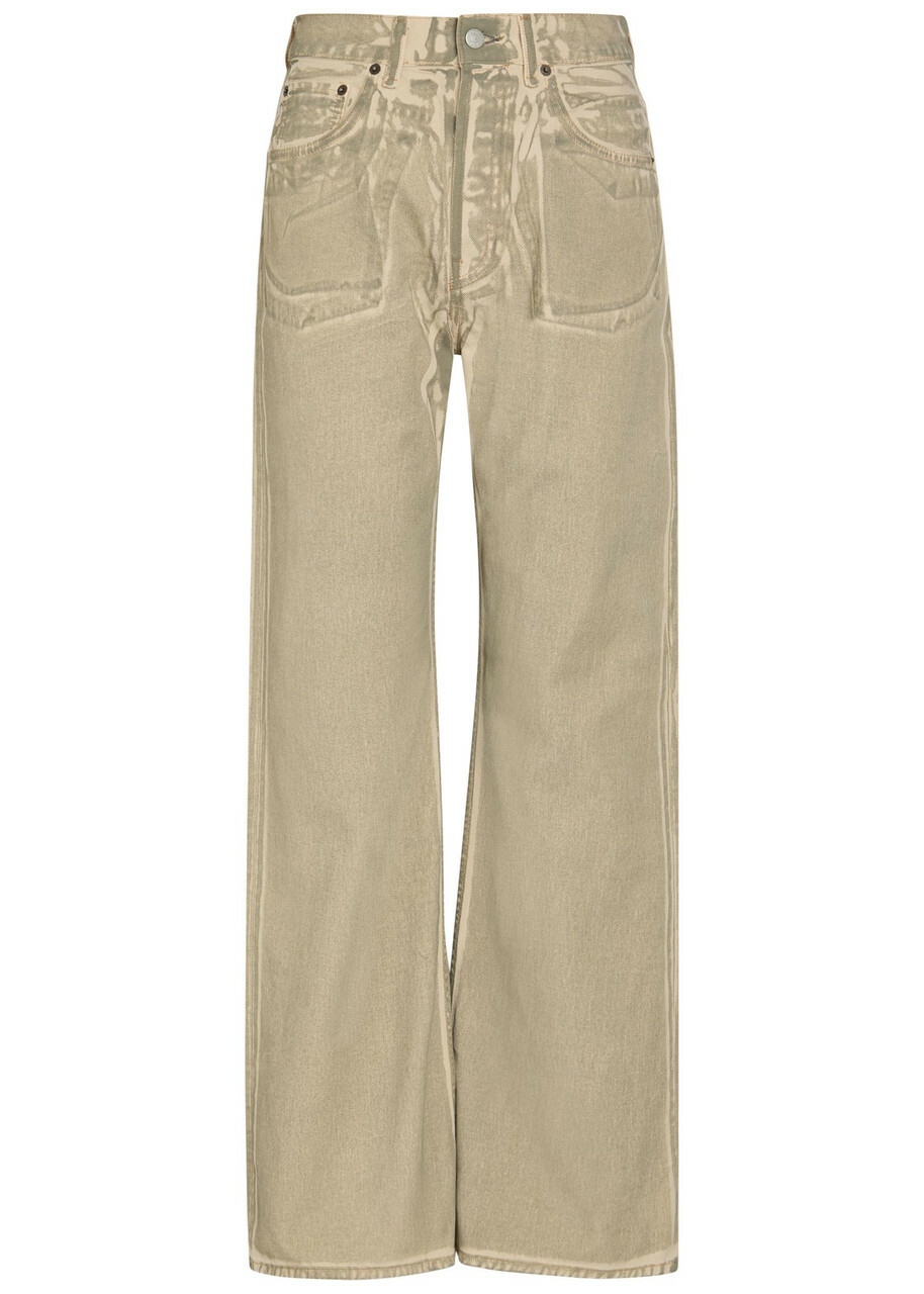Acne Studios Two-toned Wide-leg Jeans Sage