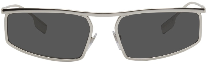 Photo: Burberry Silver Rectangular Sunglasses