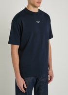 DRÔLE DE Monsieur Le T-shirt Slogan Printed Cotton T-shirt Navy