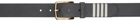 Thom Browne Grey 4-Bar Belt