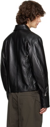 Kiko Kostadinov Black Lur Leather Jacket