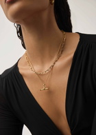 Missoma T-bar 18ct Gold Plated Necklace - One Size