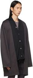 Comme des Garçons Homme Plus Black & Grey Paneled Shirt