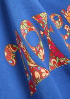 Mother The Concert Cropped Cotton Sweatshirt Blue
