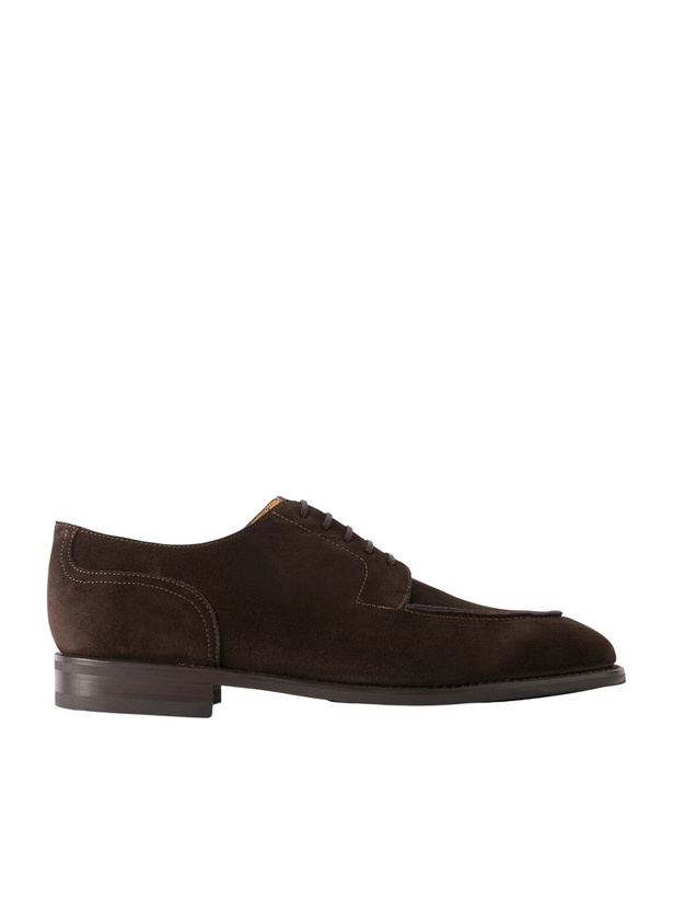 Photo: MORJAS - The Split Toe Suede Derby Shoes - Brown