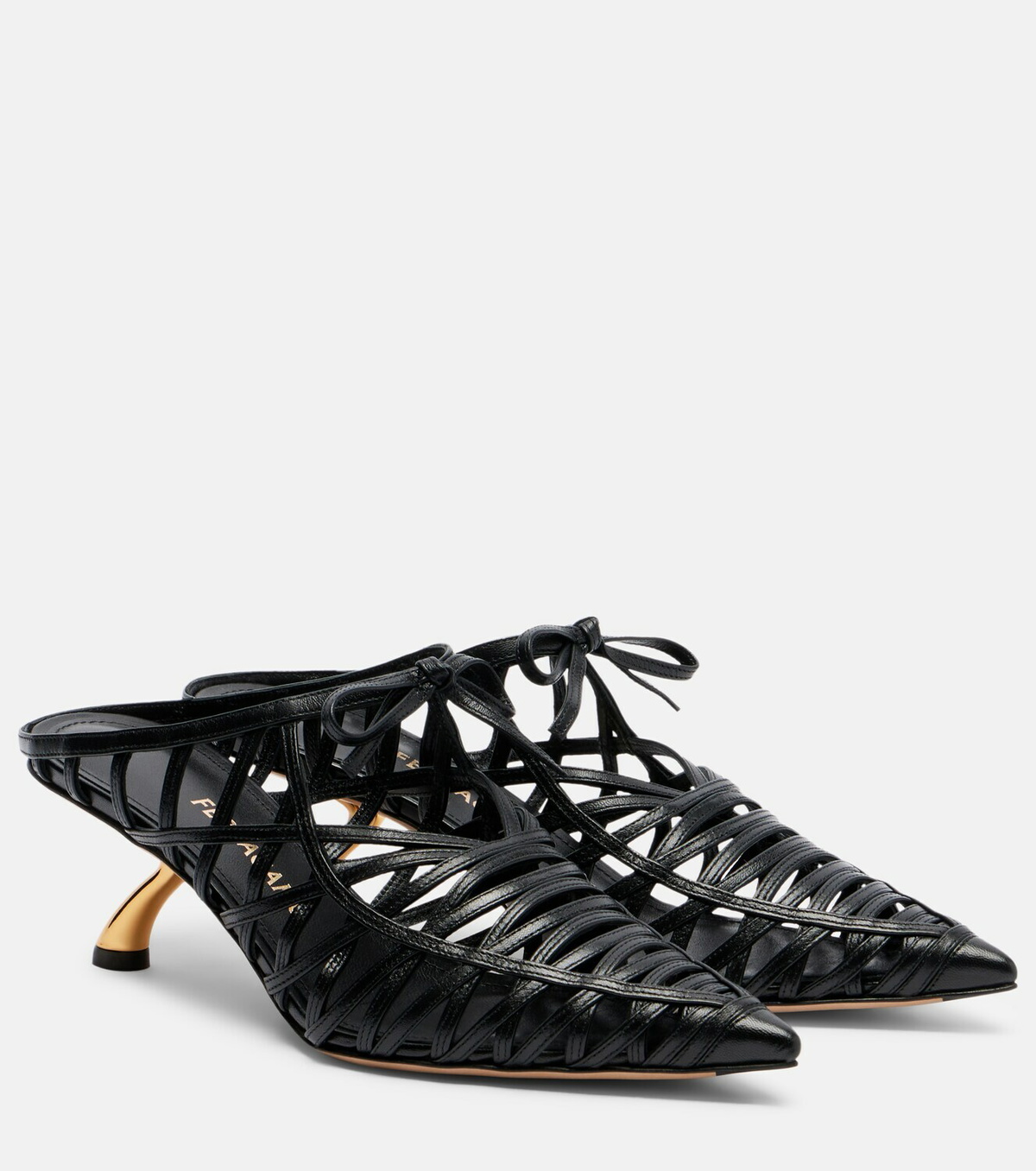 Ferragamo Cirry leather mules