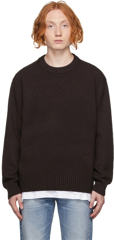Photo: Frame Brown Cashmere 'The Crewneck' Sweater