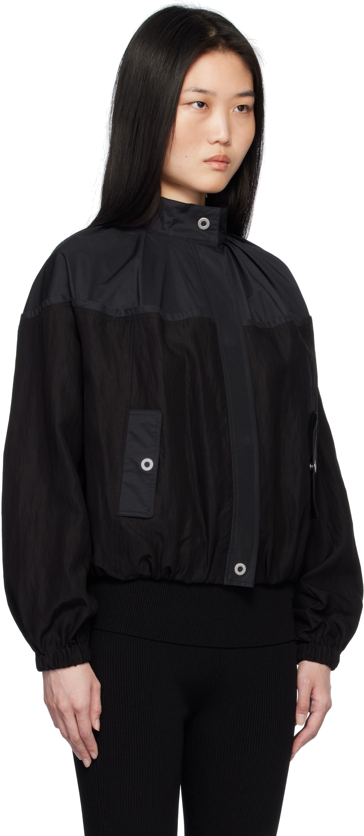 3.1 Phillip Lim Black & Navy Combo Track Jacket