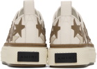 AMIRI White & Brown Stars Court Low-Top Sneakers