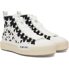 AMIRI Black & White Stars Court Hi Sneakers
