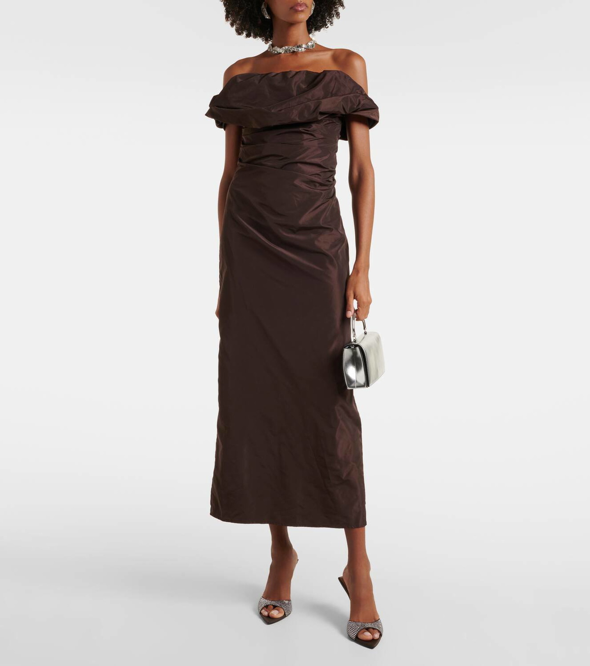 off shoulder cream sweater dress Maude Sweater Dress – SEROYA
