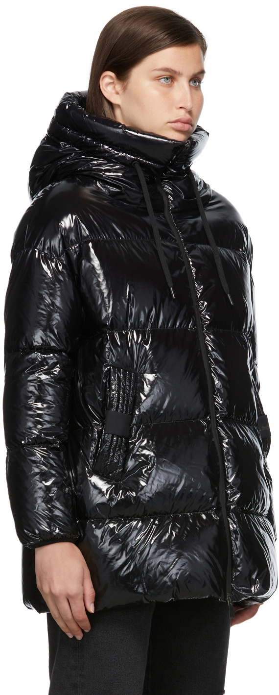 Glazed nylon hot sale puffer coat