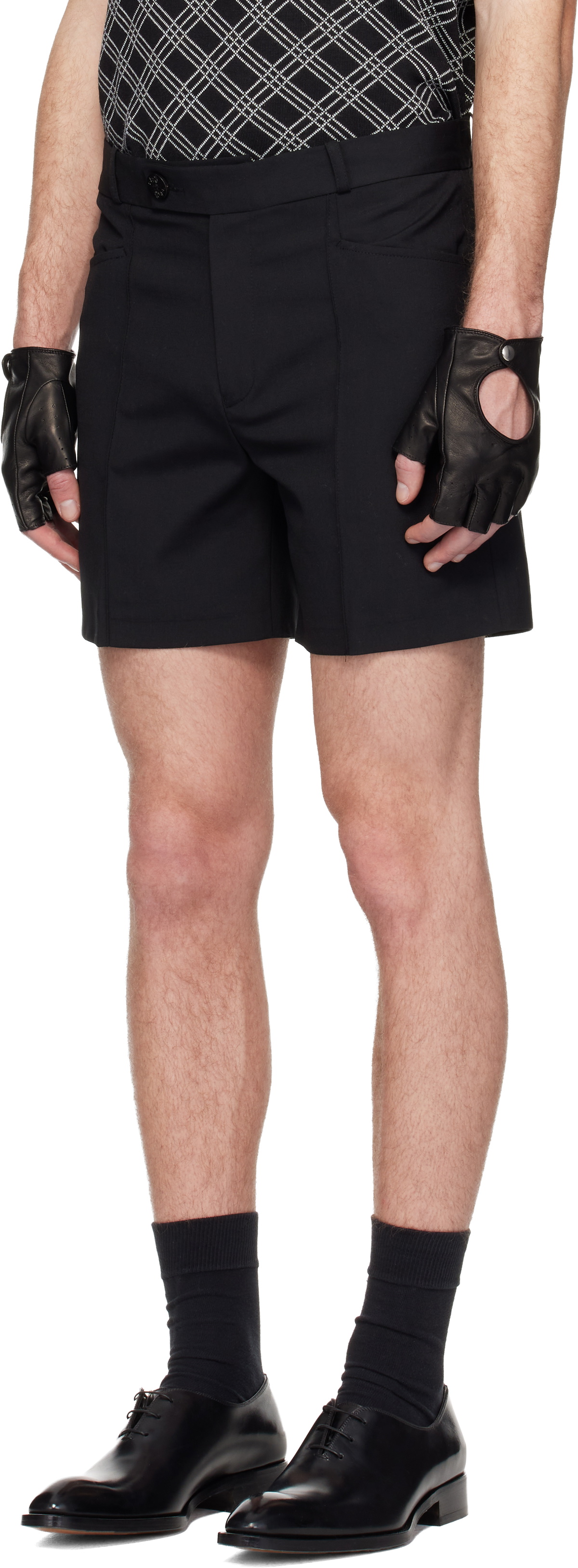 Ernest W. Baker Black Tailored Shorts