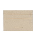 Sporty & Rich Grained Leather Card Holder in Cream
