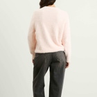 Casablanca Women's Character Intarsia Fluffy Crewneck in Pink