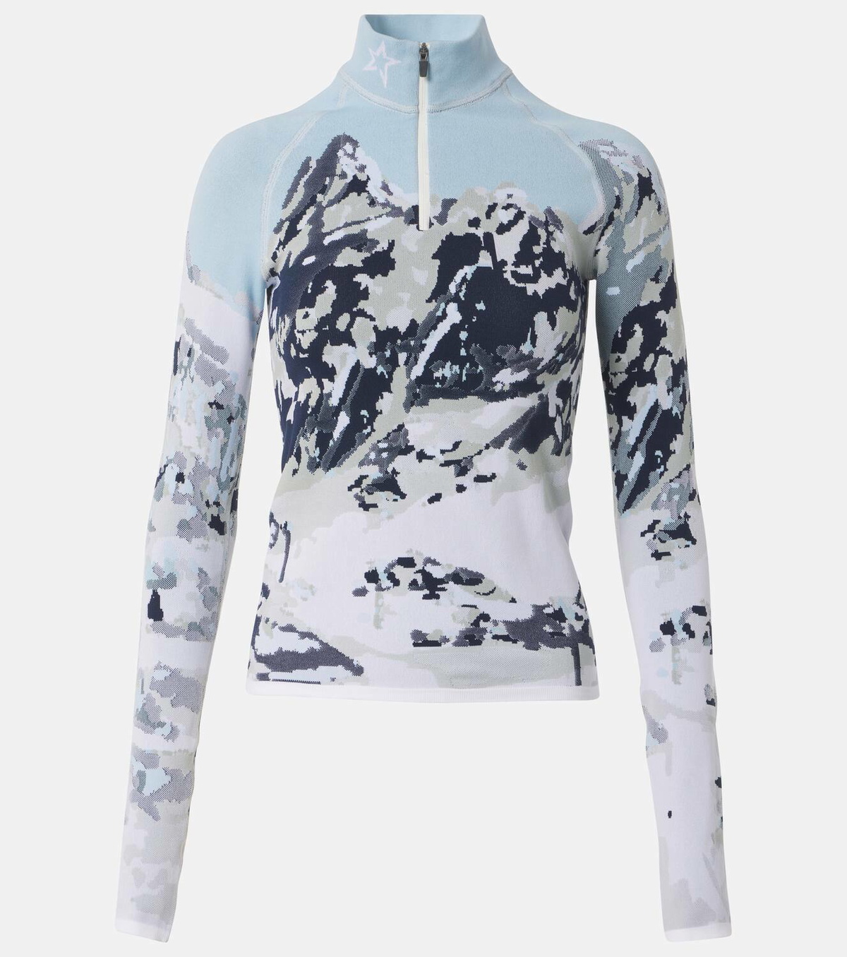 Perfect Moment Jacquard half-zip ski top
