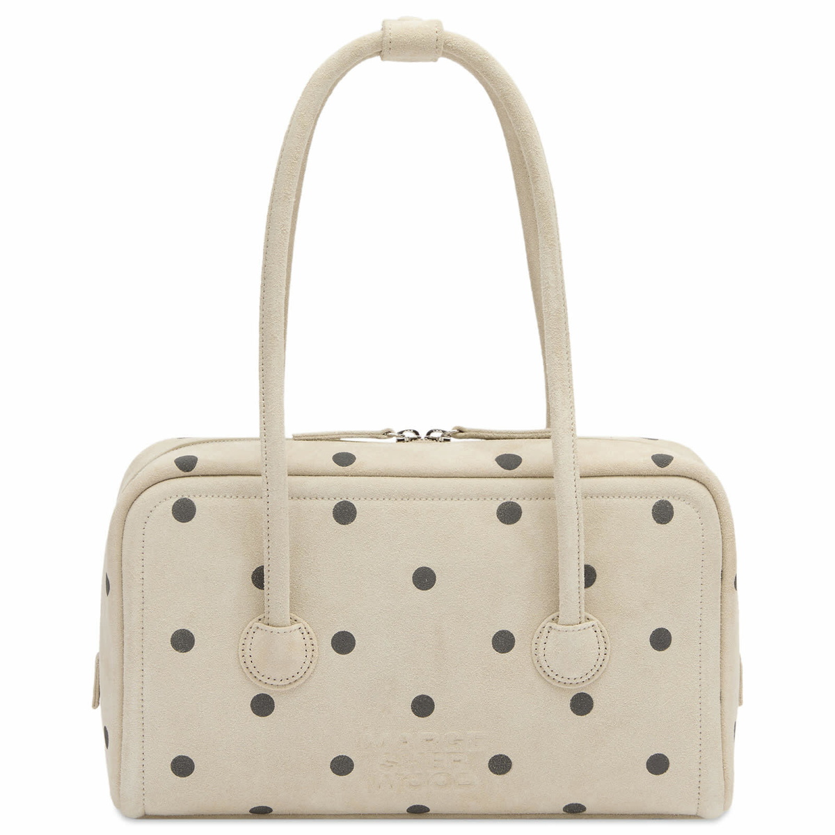 MARGESHERWOOD Women's Small Soft Boston Bag in Blond Wood/Polka Dot 