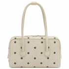 MARGESHERWOOD Women's Small Soft Boston Bag in Blond Wood/Polka Dot 