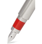 Montblanc - (Montblanc M) RED Signature Resin-Trimmed Palladium-Plated Fountain Pen - Silver