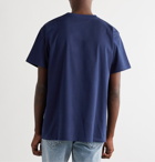 Gucci - Printed Cotton-Jersey T-Shirt - Blue