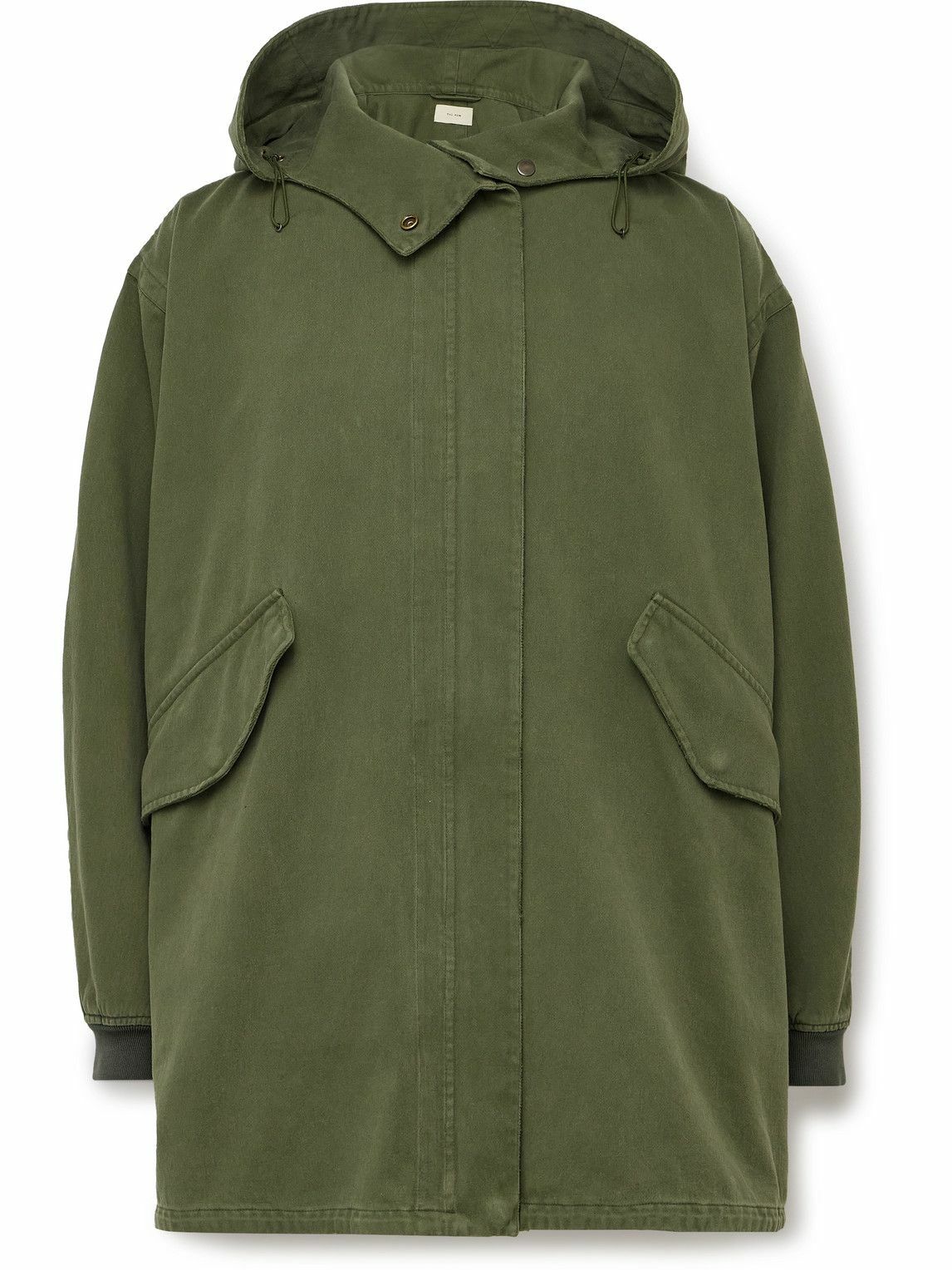 The Row - Kemet Oversized Cotton-Canvas Hooded Jacket - Green The Row