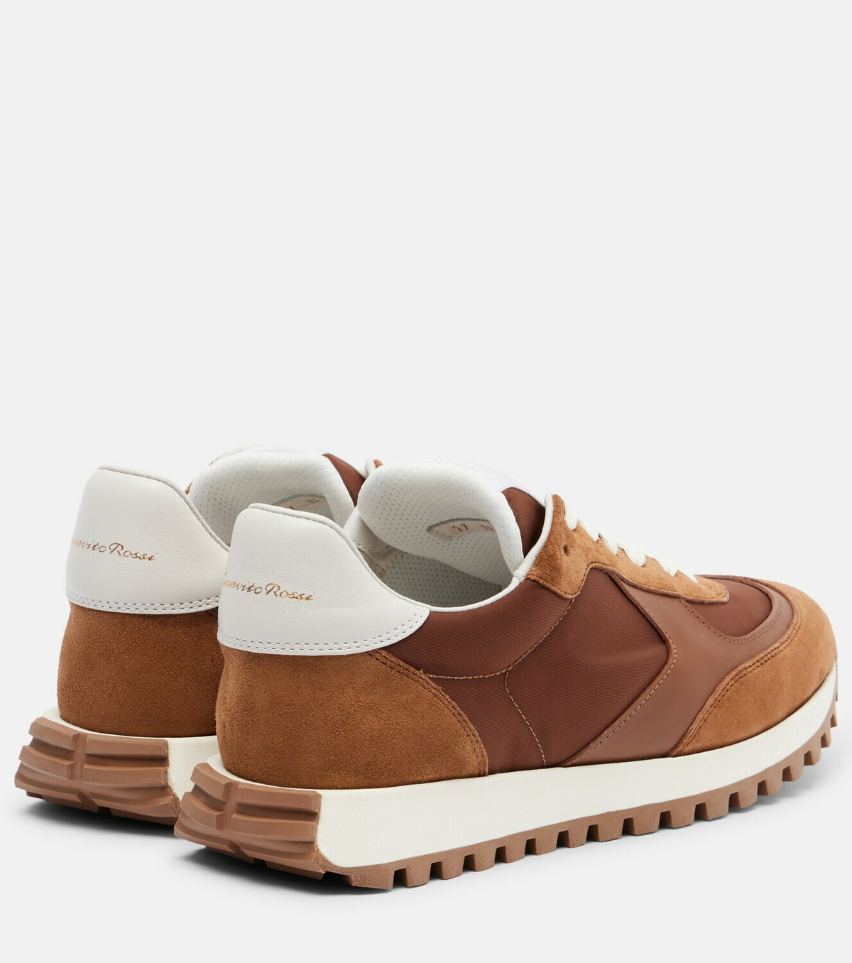 Gianvito Rossi Gravel leather and suede sneakers