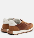 Gianvito Rossi Gravel leather and suede sneakers