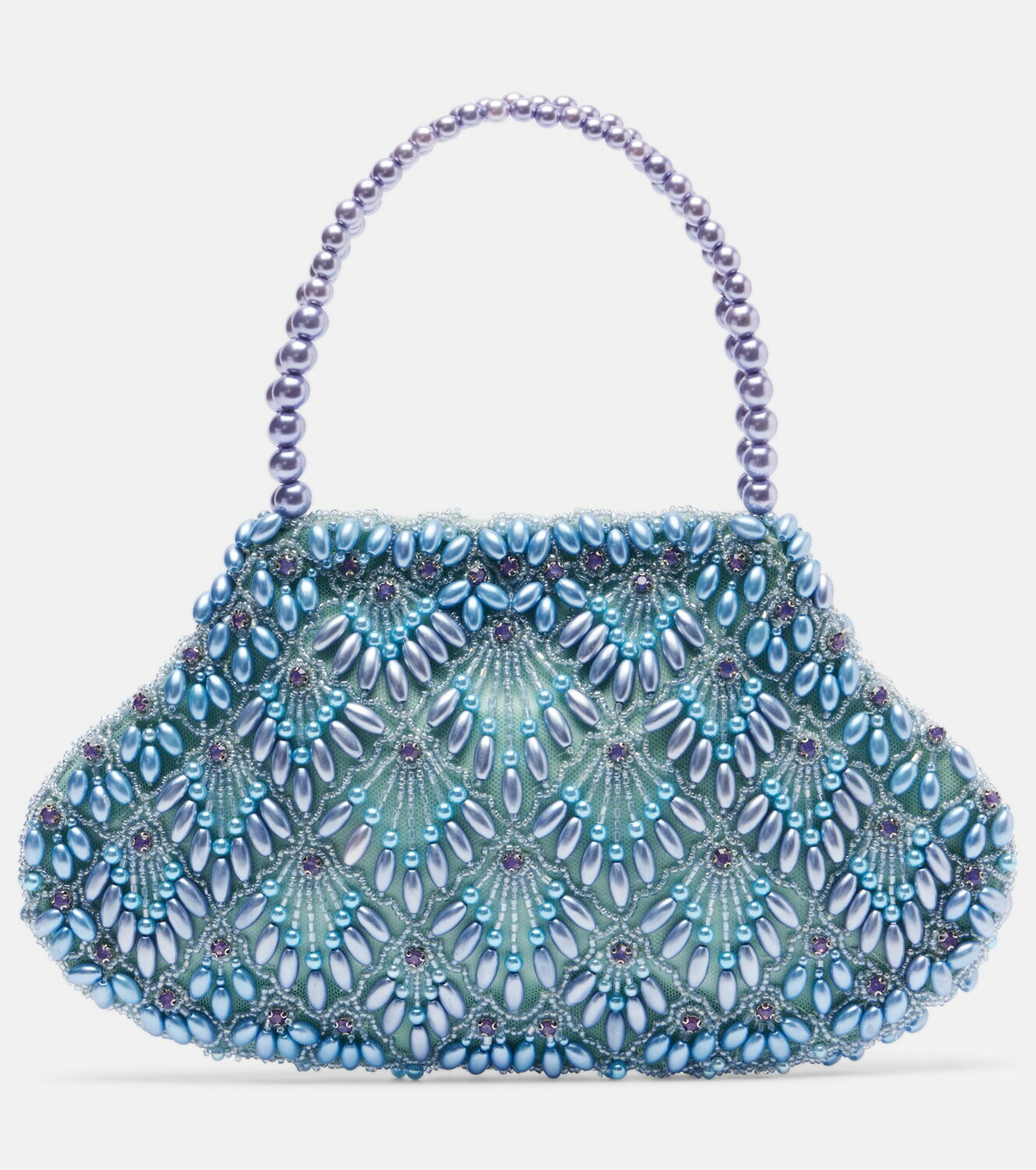 Clio Peppiatt Scallop Mini embellished tote bag