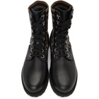 Fendi Black and Brown Forever Fendi Lace-Up Boots
