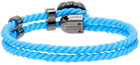 Versace Blue Medusa Braided Bracelet