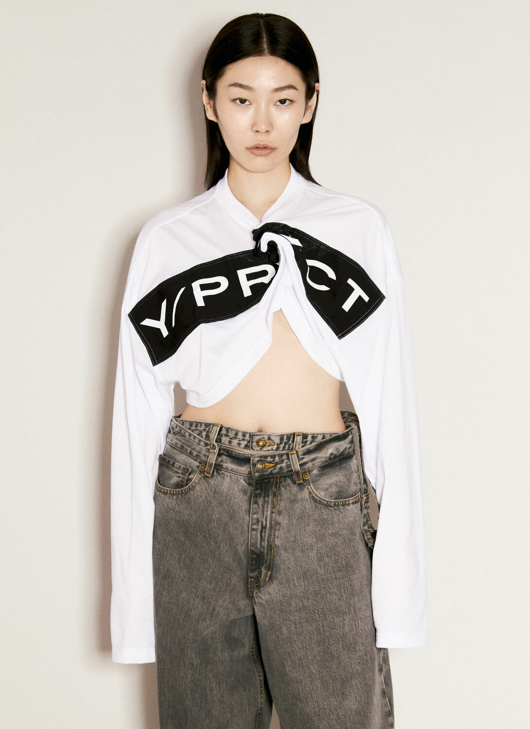 Y/Project Scrunched Logo Print T-Shirt
