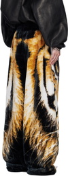 LU'U DAN Orange & Black Raw-Cut Bontan Lounge Pants