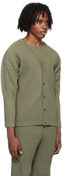 HOMME PLISSÉ ISSEY MIYAKE Green Color Pleats Cardigan