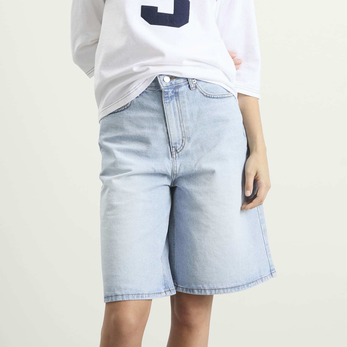 DUNST Women's Denim Shorts in Light Blue