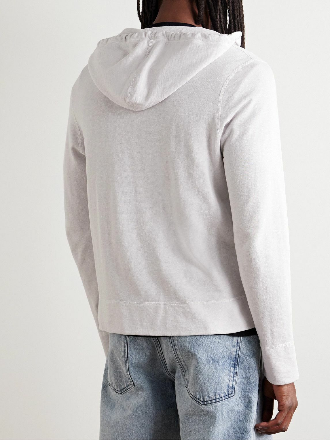 James Perse - Cotton-Jersey Zip-Up Hoodie - Gray