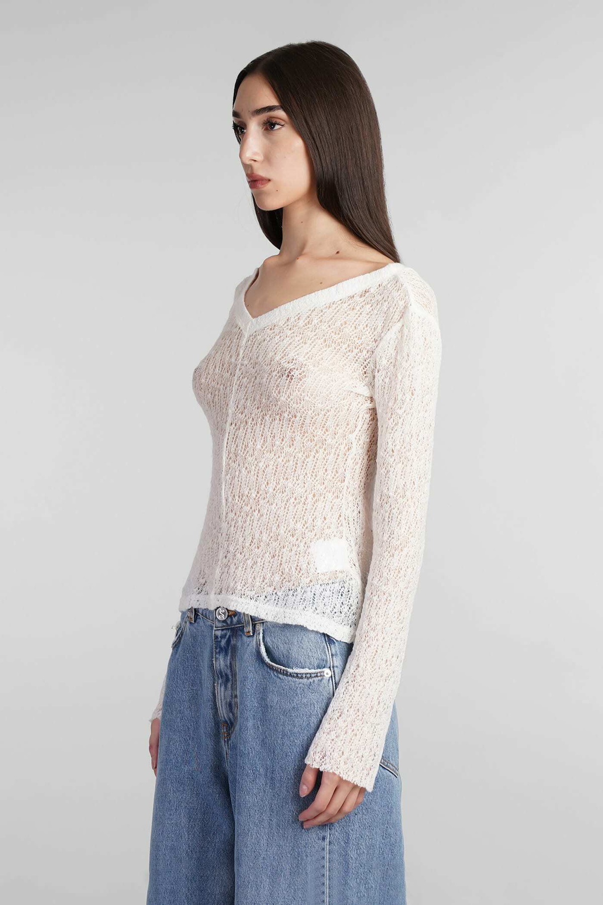 Séfr Maeve Top Topwear In Beige Wool