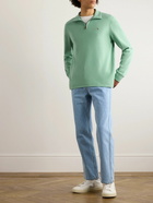 Polo Ralph Lauren - Logo-Embroidered Cotton Half-Zip Sweater - Green