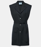 Prada Pinstripe oversized virgin wool vest