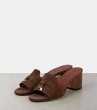 Loro Piana Summer Charms suede mules