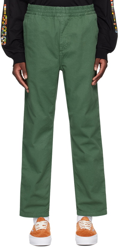 Photo: Carhartt Work In Progress Green Flint Trousers