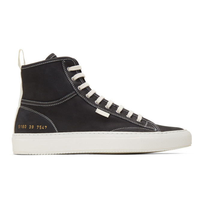 Photo: Common Projects Black Nubuck Tournament High Sneakers
