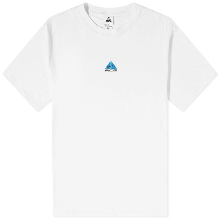 Photo: Nike Men's ACG Lungs T-Shirt in Summit White/Light Photo Blue