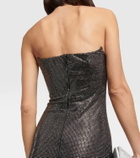 Giuseppe di Morabito Embellished bustier mesh gown