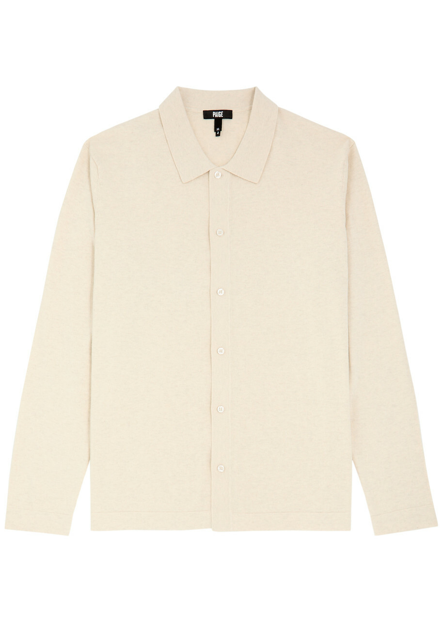 Paige Knitted Cotton Shirt Cream
