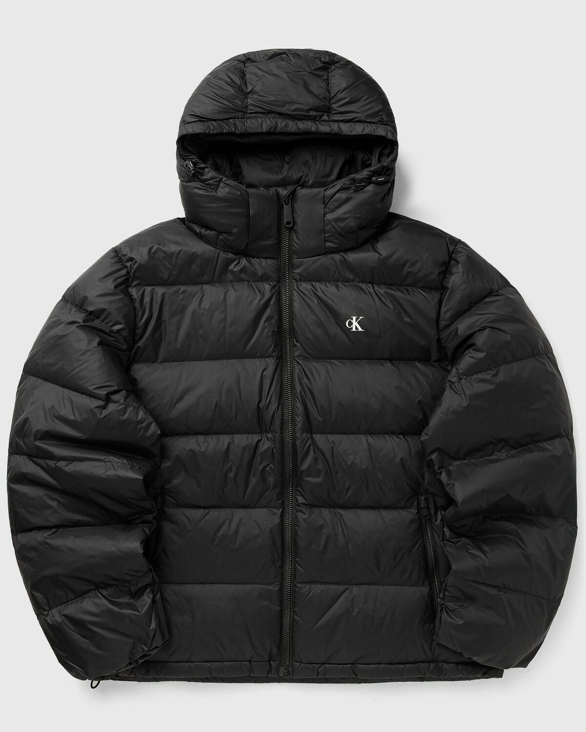 Calvin Klein Jeans LS NYLON ZIP OFF HOOD DOWN PUFFER JACKET Black Mens Down & Puffer Jacket