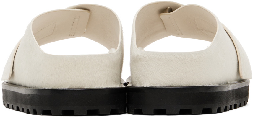 Jil Sander White Slip On Slides