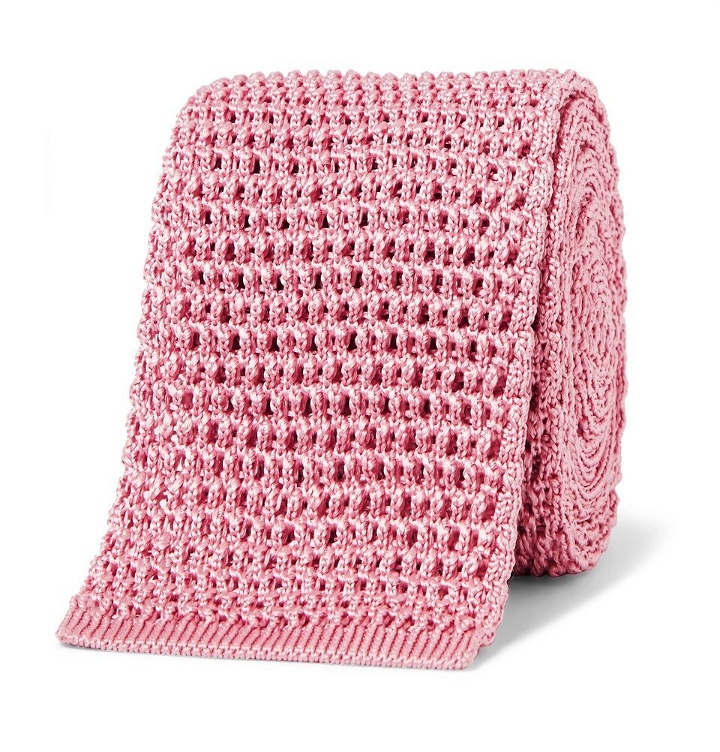 Photo: TOM FORD - 7.5cm Knitted Silk Tie - Men - Pink