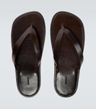 Auralee Leather thong sandals