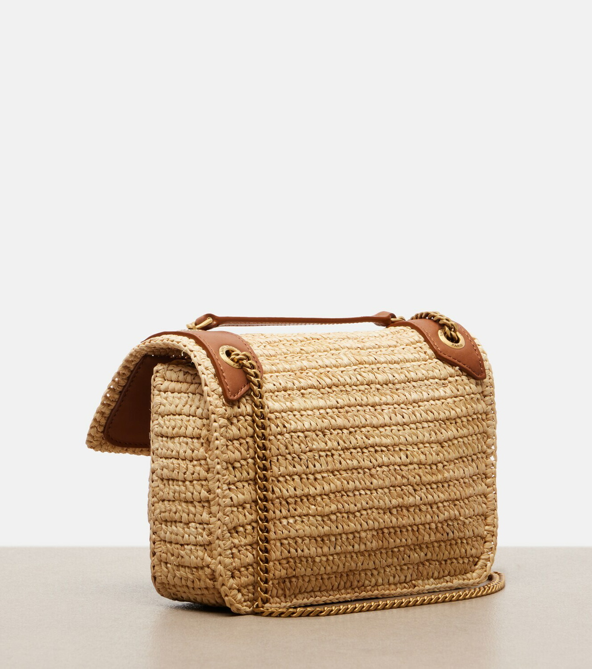 Saint Laurent Niki Mini raffia shoulder bag